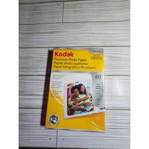 Sealed‎ Kodak Premium Photo Paper Gloss Instant Dry 60 Sheets 4x6 Size